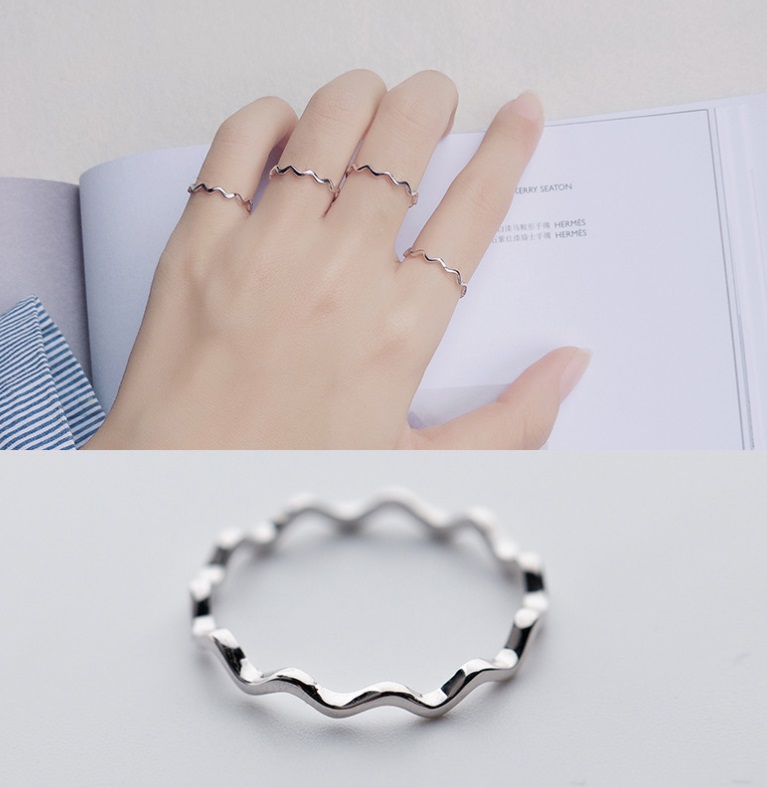 925 Sterling Silver Stable Wave Ring 
